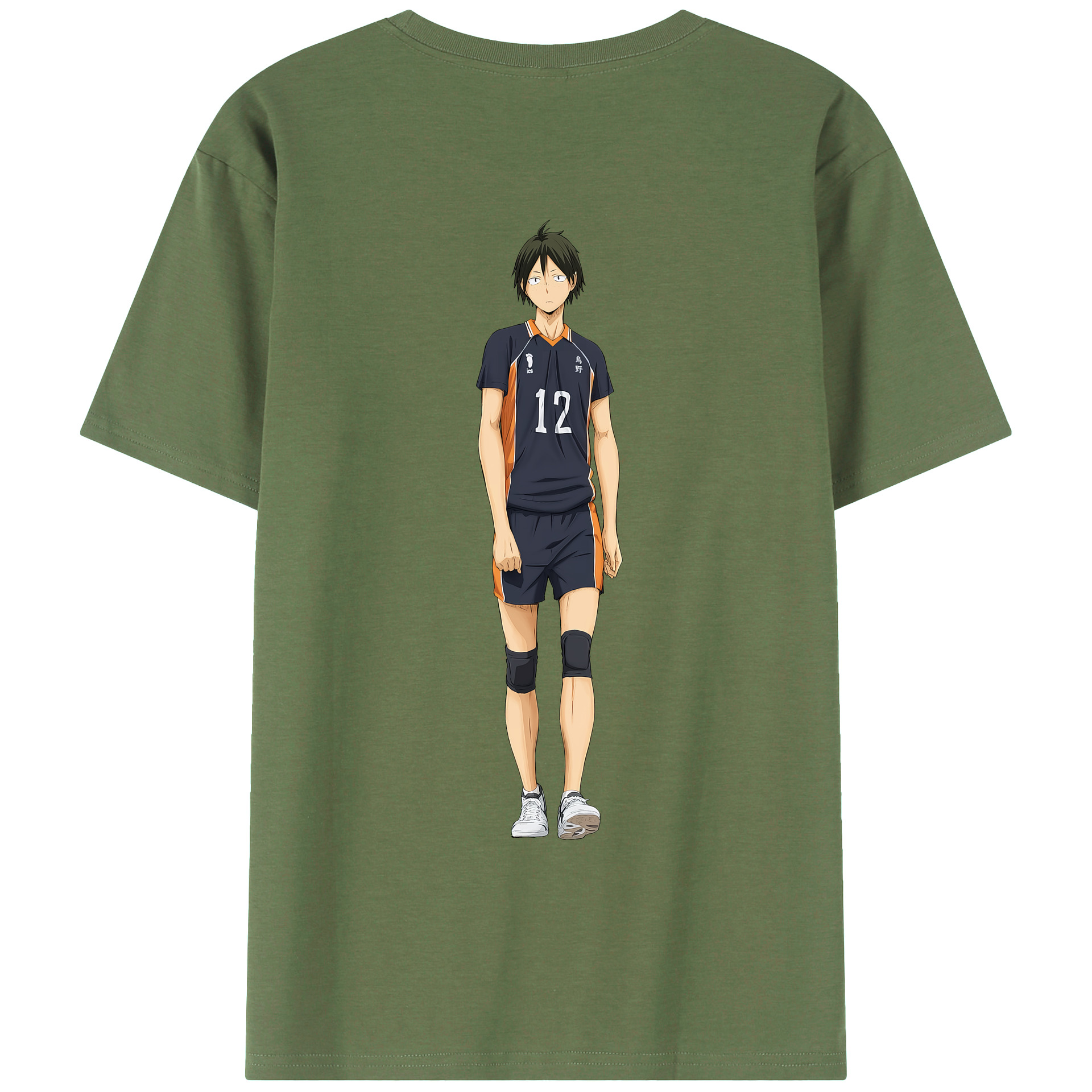 （画像用） ハイキュー!! Haikyu!! 綿100％ メンズ半袖Tシャツ（バックプリント） 通気性